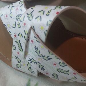 Jack Rogers White Floral Sandals